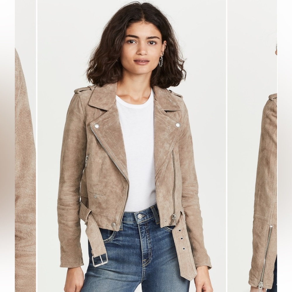 BLANKNYC Sand Suede Moto Jacket